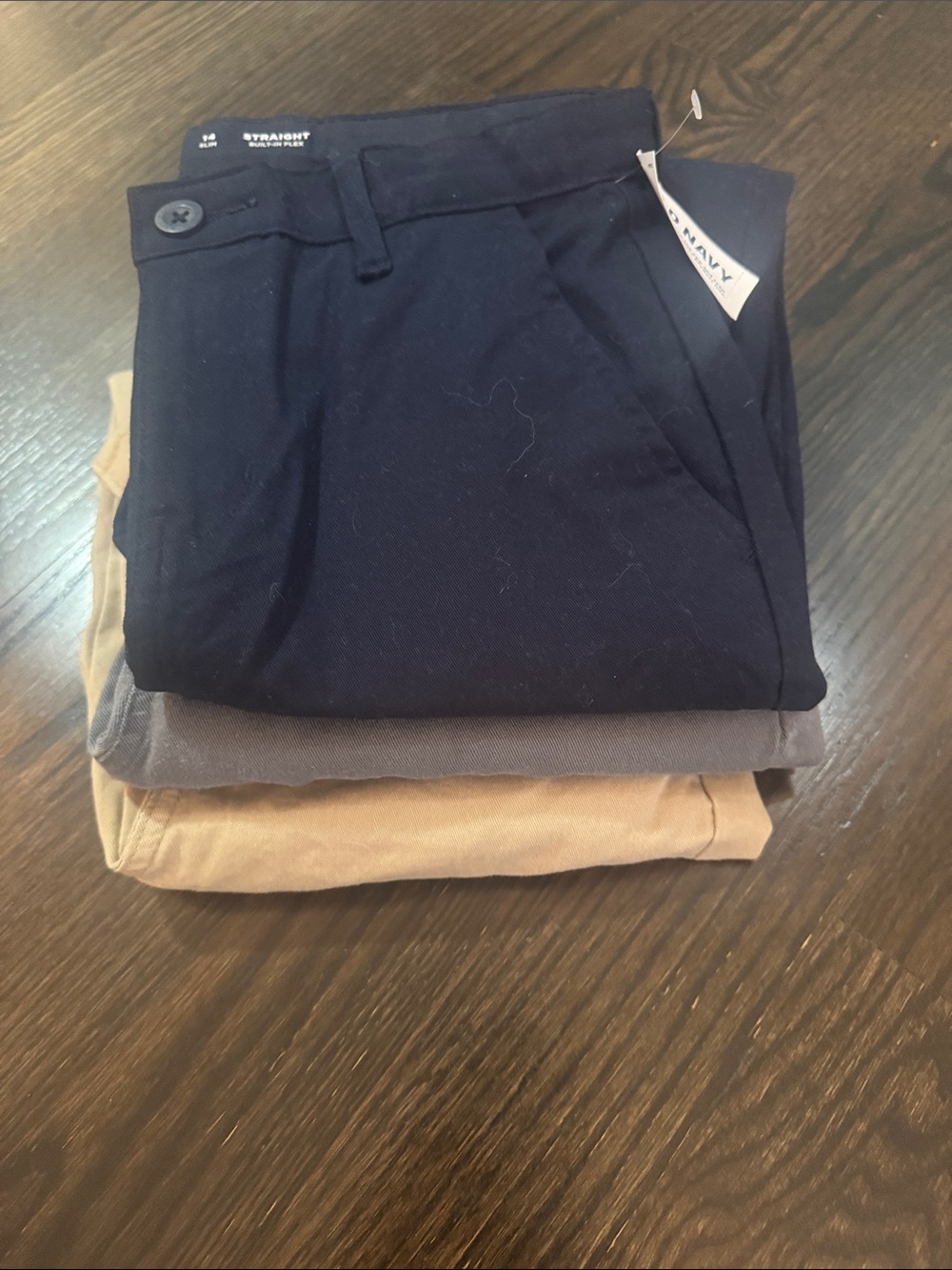 Boys Chino Pants - bundle. 2 Old Navy and 1 Chaps, size 14.